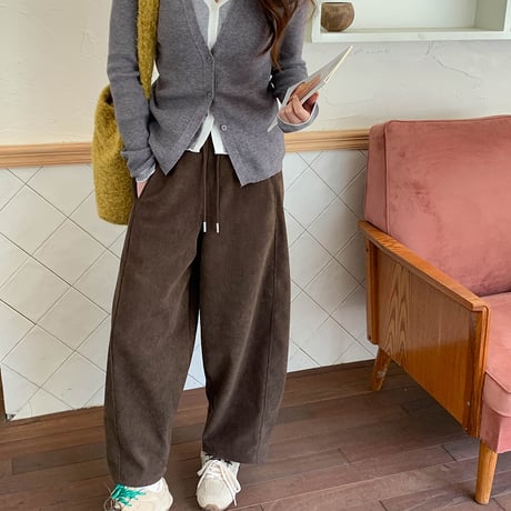 Warm Corduroy Wide Pants｜裏起毛コーデュロイワイドパンツ（5color）　HC1002