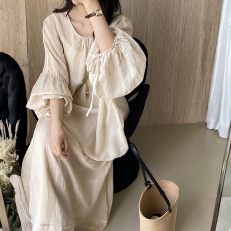 soft linen blouse set｜ソフトリネンブラウスセットアップ（2color）　HF1021