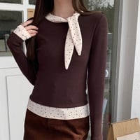 Dot Tie Rib Top｜ドットタイリブトップス　HB1080