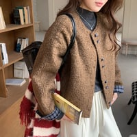 Cozy Boucle Button Jacket｜コージーブークレボタンジャケット（2color）　HA1011
