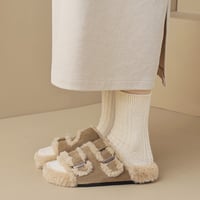 Soft Fleece Buckle Sandals｜ボアライニングバックルサンダル（2color）　 HG1010