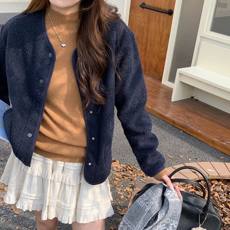 Cozy Warm Faux Lamb Jacket｜フェイクラムウールジャケット（3color）　 HA1027