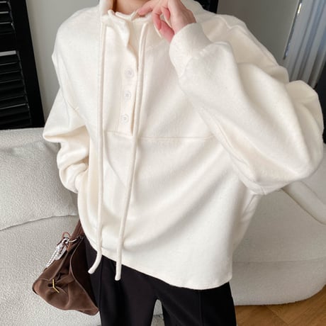Button Highneck Pullover｜ ボタンハイネックプルオーバー （3color）　 HB1038