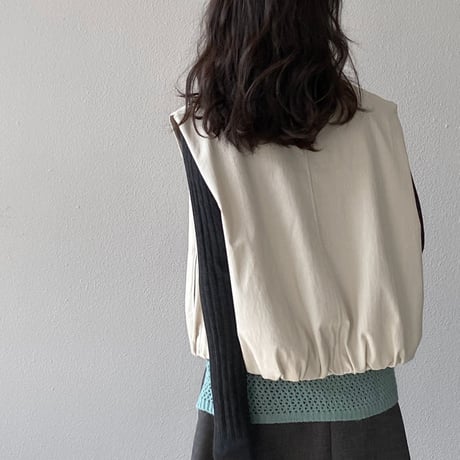 tand collar zip vest｜スタンドカラージップベスト（2color）　HB1091
