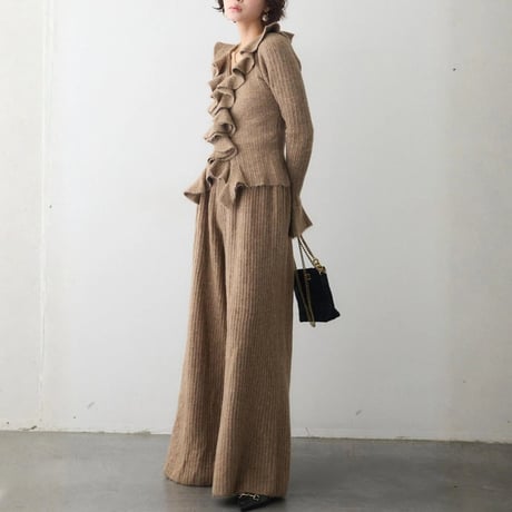Frill Knit Set｜フロントフリルニットセットアップ（4color）　HF1012