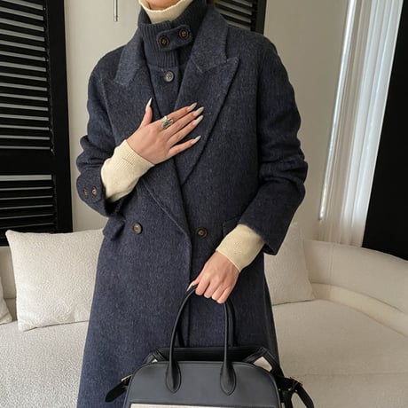 Layered Wool Set Coat｜レイヤードウールベスト＆ロングコートセット（4color）　 HF1001