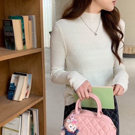 Crinkle Mockneck Top｜クリンクルモックネックトップス（6color）　HB1008