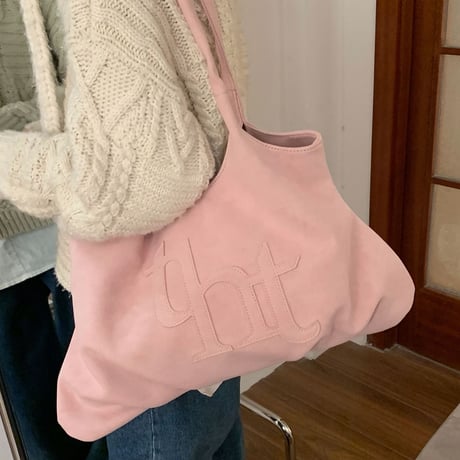 Soft Suede Logo Tote Bag｜ソフトスエードロゴトートバッグ（4color）　 HH1008