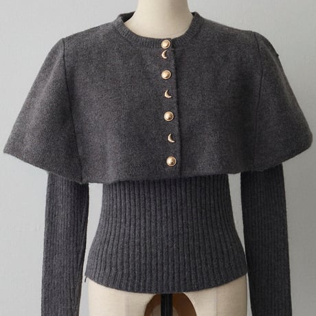Cape Layered Knit Top｜ケープレイヤードニットトップス（3color）　 HF1011