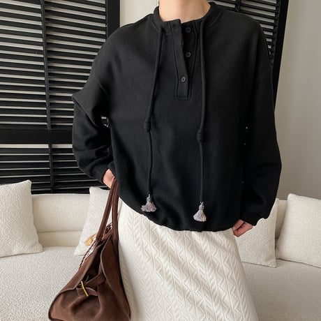 Fleece Henley Top｜フリースヘンリーネックトップス（2color）　HB1028