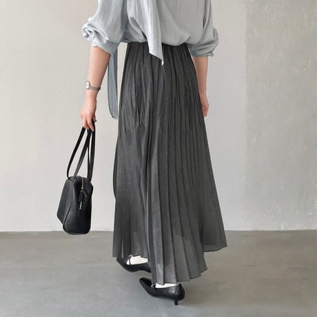 mist gray pleated skirt｜ミストグレープリーツスカート　HD1026