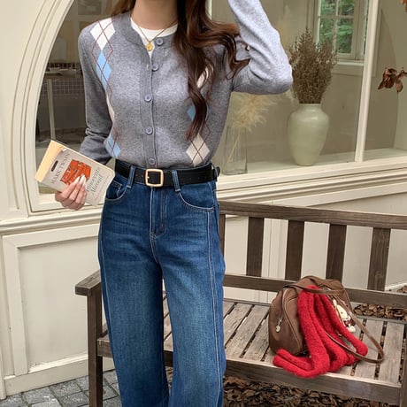 Berlin Diamond Knit Cardigan｜ベルリンダイヤモンドニットカーディガン（5color）　HA1008