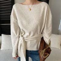 Soft Tie Waist Knit｜ソフトタイウエストニット（2color）　HB1037