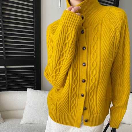 Classic Cable Knit Cardigan｜クラシックケーブルニットカーディガン（5color）　 HA1037