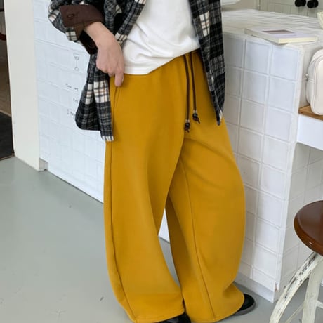 Color Block Fleece Wide Pants｜カラーブロックフリースワイドパンツ（5color）　HC1015