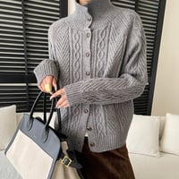 Classic Cable Knit Cardigan｜クラシックケーブルニットカーディガン（5color）　 HA1037