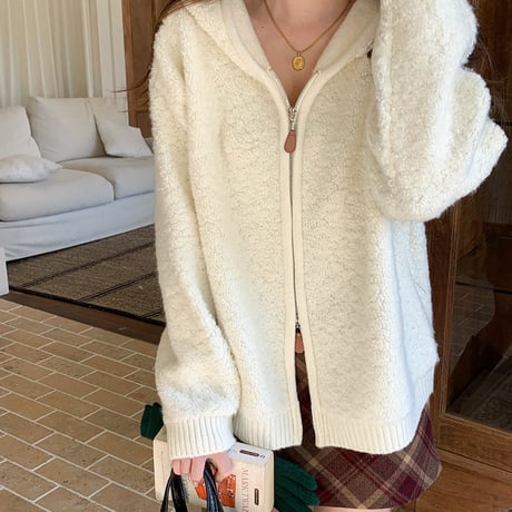 Soft Fleece Zip Hoodie｜ソフトフリースフーディーカーディガン（2color）　HA1006