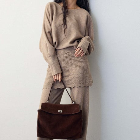 Layer Knit Set｜レイヤード風ニットセットアップ（3color）　HF1009