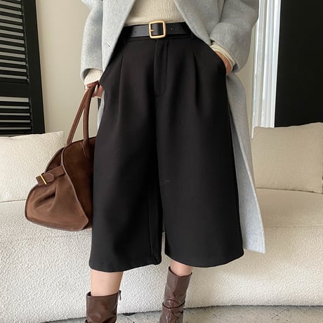 Soft Tuck Wide Culotte Pants｜ソフトタックワイドキュロットパンツ（2color）　HC1021