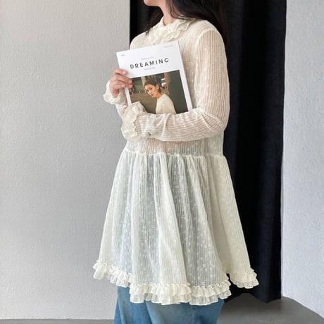 Sheer Lace Dress｜シアーレースワンピース　HE1009