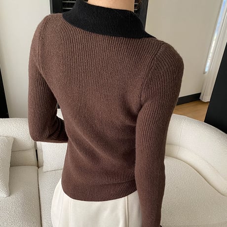 Soft Rib Polo Knit｜ ソフトリブポロカラーニットトップス （4color）　 HB1042