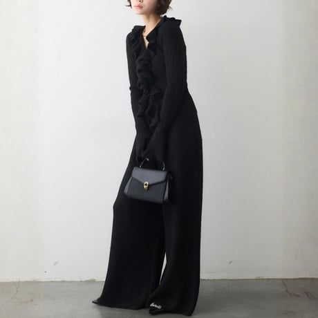 Frill Knit Set｜フロントフリルニットセットアップ（4color）　HF1012