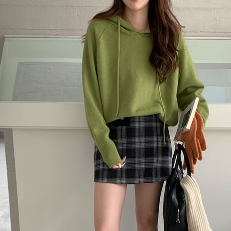 Soft Cozy Hood Knit｜ソフトコージーフードニット（6color）　HB1017