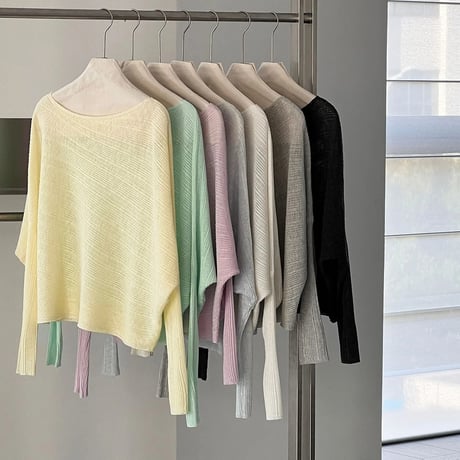 sheer loose rib knit｜シアールーズリブニット（7color）　HB1088