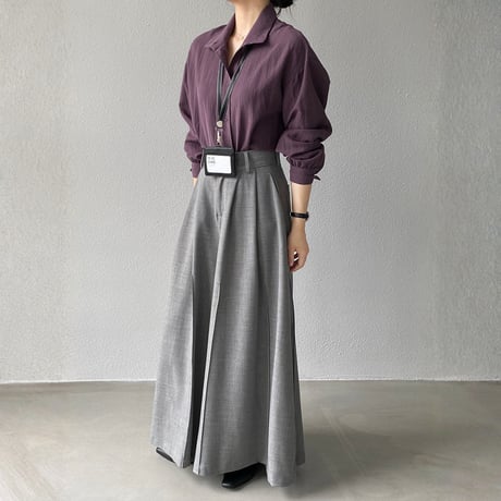 wide pleats long pants｜プリーツワイドロングパンツ（2color）　HC1037