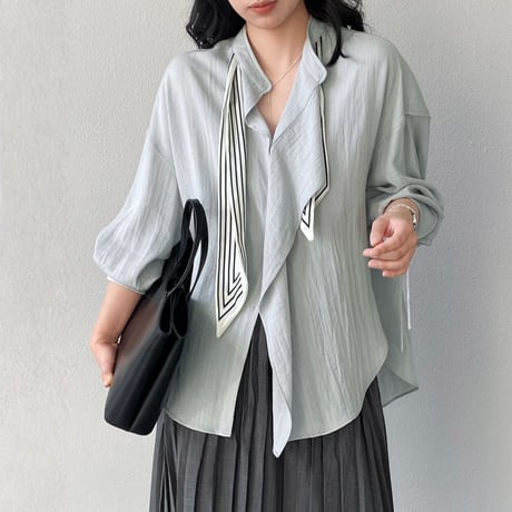scarf tie airy blouse｜スカーフタイエアリーブラウス（2color）　HB1087