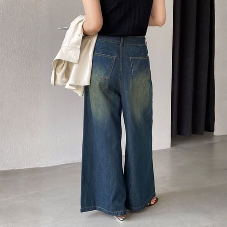 vintage wide denim pants｜ヴィンテージワイドデニムパンツ　HC1038
