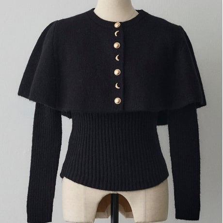 Cape Layered Knit Top｜ケープレイヤードニットトップス（3color）　 HF1011