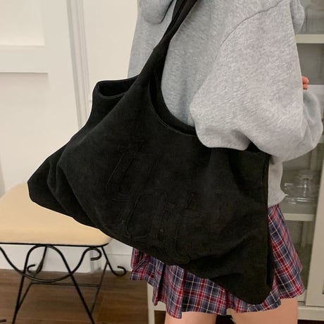 Soft Suede Logo Tote Bag｜ソフトスエードロゴトートバッグ（4color）　 HH1008