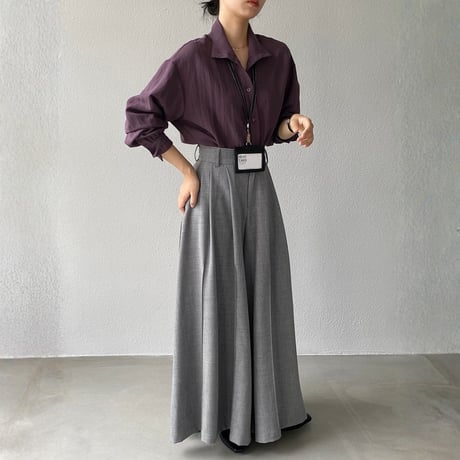 wide pleats long pants｜プリーツワイドロングパンツ（2color）　HC1037