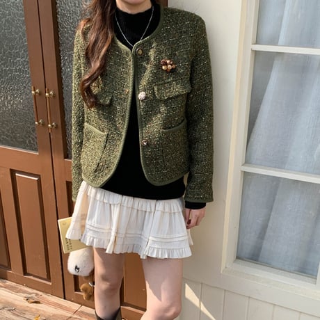 Tweed Classic Short Jacket｜ツイードクラシックショートジャケット（2color）　 HA1025