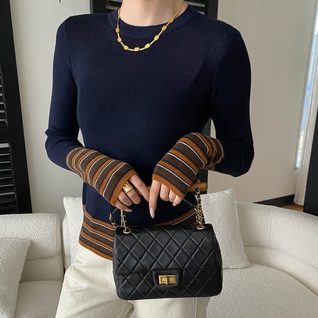 Soft Stripe Rib Knit｜ ソフトストライプリブニット（4color）　 HB1040