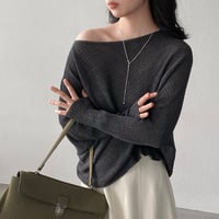sheer loose rib knit｜シアールーズリブニット（7color）　HB1088