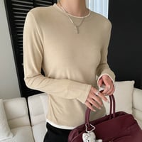 Shirring Layered Long Tee｜サイドシャーリングレイヤードトップス（3color）　HB1049
