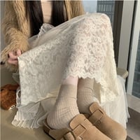 Lace Patchwork A-Line Long Skirt｜レースパッチワークAラインロングスカート　HD1018