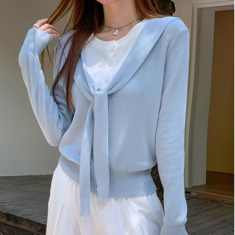 Soft Sailor Knit Top｜ソフトセーラーニットトップス（3color）　HB1081