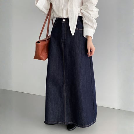 natural denim flare skirt｜ナチュラルデニムフレアスカート　HD1024