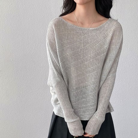 sheer loose rib knit｜シアールーズリブニット（7color）　HB1088