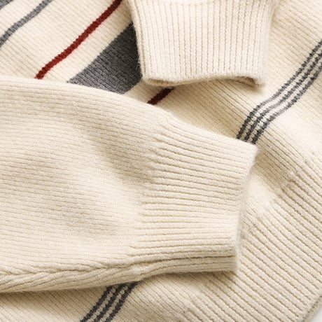 Retro Stripe Half Zip Knit｜ レトロストライプハーフジップニット （3color）　 HB1039