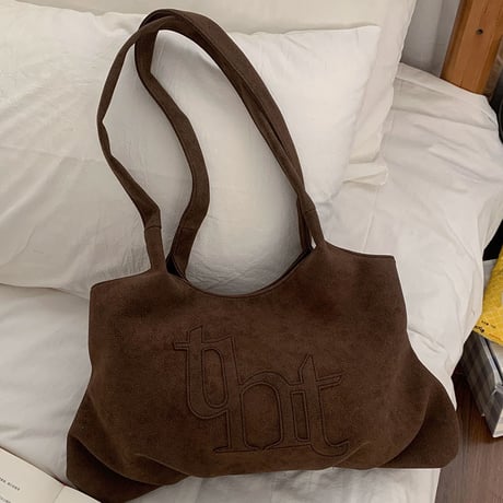 Soft Suede Logo Tote Bag｜ソフトスエードロゴトートバッグ（4color）　 HH1008