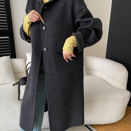 Soft Collar Wool Long Coat｜ソフトカラーウールロングコート（3color）　 HA1044