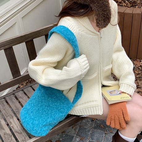 Chunky Knit Relax Zip Cardigan｜チャンキーニットリラックスジップカーディガン（4color）　 HA1026