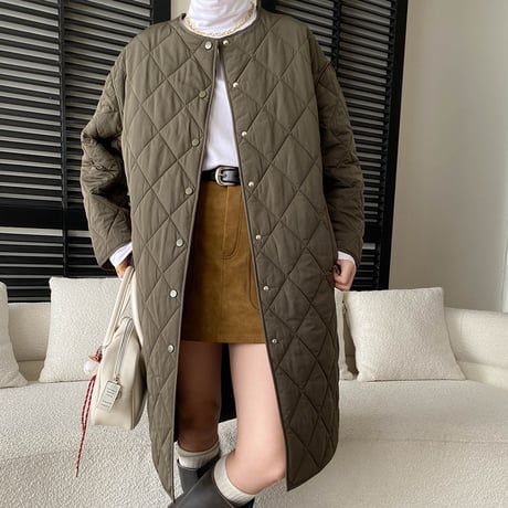 Quilting Long Coat｜キルティングロングコート（2color）　 HA1034