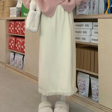 Tassel Knit Straight Skirt｜タッセルデザインニットストレートスカート（4color）　HD1016