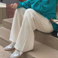 Knit Wide Leg Pants｜ツイストラインニットワイドパンツ（7color）　HC1022