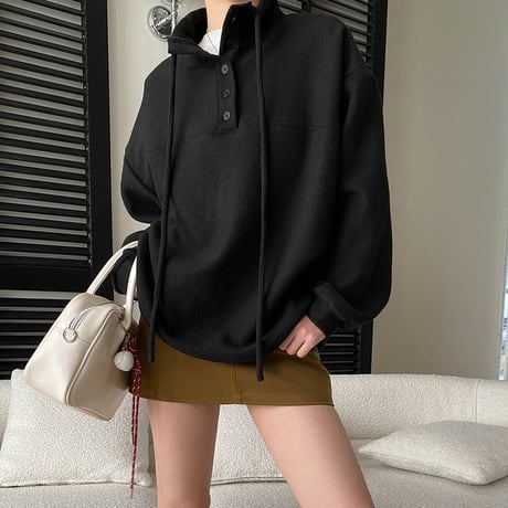 Button Highneck Pullover｜ ボタンハイネックプルオーバー （3color）　 HB1038